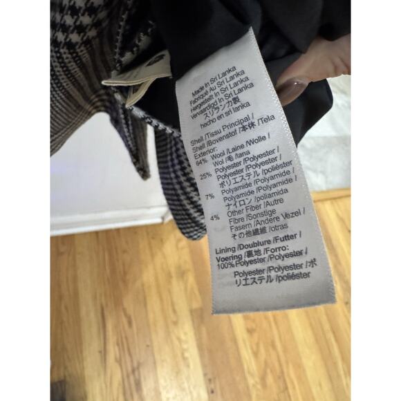 Madewell Plaid Houndstooth 4x Coat Heritage Wool Blend Old Money City Class - Picture 4 of 6